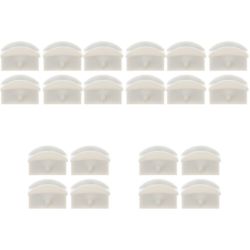 20Pcs Wall Hat Hook White Plastic Hat Rack for Home Use Caps Hangers 2