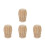 4Pcs Khaki Wood Finials Solid Craft Baluster Spindle for Home Decor 5