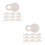 20Pcs White Paper with Cup Heavy Duty 9