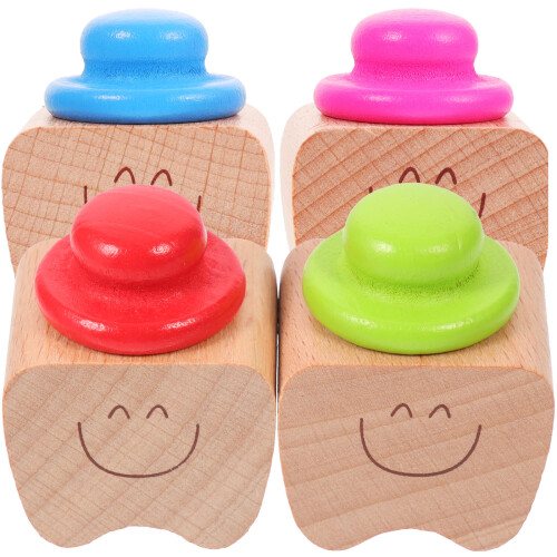 12Pcs Baby Teeth Case Childhood Memory Storage Box Assorted Colors