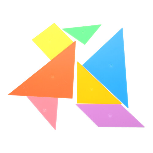 2Sets Educational Tangram Plastic Colored Jigsaw Toys