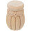 4Pcs Khaki Wood Finials Solid Craft Baluster Spindle for Home Decor 3