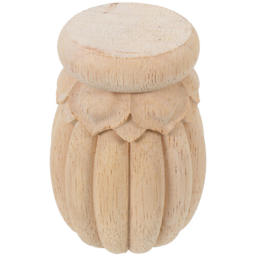 4Pcs Khaki Wood Finials Solid Craft Baluster Spindle for Home Decor 2