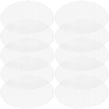 40Pcs White Pe Planter Grid Mats for Flower Pots with Drainage Holes