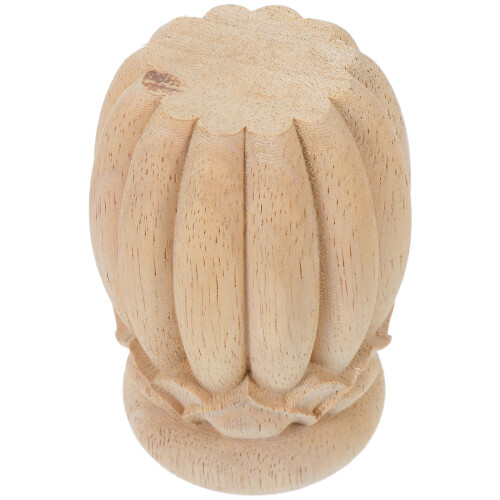 4Pcs Khaki Wood Finials Solid Craft Baluster Spindle for Home Decor 1