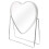 5Pcs White Desktop Makeup Mirrors for Home and Bedroom Use 1