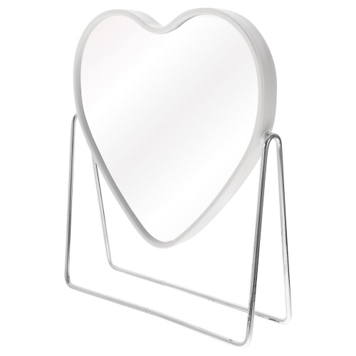 5Pcs White Desktop Makeup Mirrors for Home and Bedroom Use
