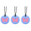 3Pcs Sky-Blue Silicone Baby Teether Sensory Necklace Toy 4