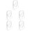 5Pcs White Desktop Makeup Mirrors for Home and Bedroom Use 7