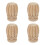 4Pcs Khaki Wood Finials Solid Craft Baluster Spindle for Home Decor 7