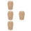 4Pcs Khaki Wood Finials Solid Craft Baluster Spindle for Home Decor 4