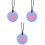 3Pcs Sky-Blue Silicone Baby Teether Sensory Necklace Toy 3