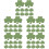 5Sets Green Leaf Paper Cutouts Decorative Wall Art DIY Classroom Decor 5
