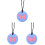 3Pcs Sky-Blue Silicone Baby Teether Sensory Necklace Toy 2