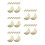 40Pcs Beige Ceramic Cutlery Rest Chopstick Holder for Dining Table 7