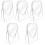 5Pcs White Desktop Makeup Mirrors for Home and Bedroom Use 5