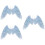 3Pcs Durable Sky Blue Masquerade Angel Wings Costume Accessory 6