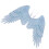 3Pcs Durable Sky Blue Masquerade Angel Wings Costume Accessory 8