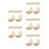 40Pcs Beige Ceramic Cutlery Rest Chopstick Holder for Dining Table 6