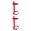 2Pcs Heavy Duty Iron Fire Extinguisher Bracket Red Wall Mount for Home 6