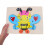 1Set Wooden Abc Puzzle Board Kids Bee Pattern Preschool Learning Toy 4