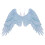 3Pcs Durable Sky Blue Masquerade Angel Wings Costume Accessory 1