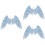 3Pcs Durable Sky Blue Masquerade Angel Wings Costume Accessory 5