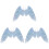 3Pcs Durable Sky Blue Masquerade Angel Wings Costume Accessory 2