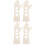 4Pièces Porte- Bois Beige Réutilisable Outils De Blocage DIY 6