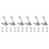 30Pcs Plastic Rc Plane Stands Grey Adjustable Anti-Slip Model Display 5