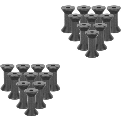 20 Pcs Wooden Thread Spools For Embroidery And Weaving 2