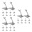 30Pcs Plastic Rc Plane Stands Grey Adjustable Anti-Slip Model Display 7