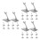 30Pcs Plastic Rc Plane Stands Grey Adjustable Anti-Slip Model Display 6