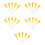 25Pcs Yellow Plastic Golf Tees Adjustable Golf Ball Stands Durable 9