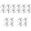 20Pcs Heavy Duty Silver Cable Tightener Wire Winch Tensioner Tool 5