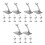 30Pcs Plastic Rc Plane Stands Grey Adjustable Anti-Slip Model Display 4