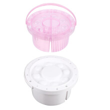 4Pcs Durable Plastic Paint Brush Tub for Kids with Holder, Assorted