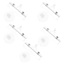 20Pcs Transparent Swivel Price Tag Clips for Shop and Exhibition