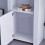 High Gloss White Tall Display Cabinet with Storage - Versatile Sideboard Cupboard 12