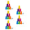5 Sets Stacking Cup Game With Paper Card For Kids 6