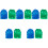 10St Professionele Golfs Liner Plastic Uitlijn Marker Tool 3