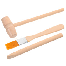 2 Sets Kids Excavation Tool Kit Wood Digging Hammer Brush