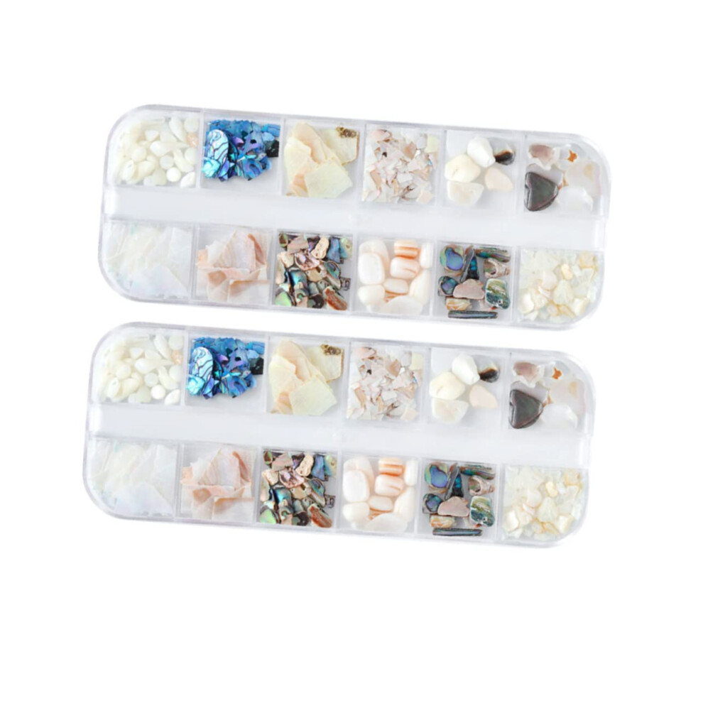 Natural Shell Nail Art Decoration Flakes for DIY Manicure, Elegant Fashionable Nail Accessories