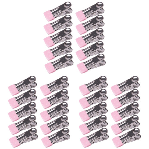 30St Multifunctionele Metalen Kledingclips Roze Antislip Winddicht 1