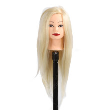 Real Human Hair Mannequin Head for Braiding Curling Cutting – Cosmetology Training Head with Realistic Texture