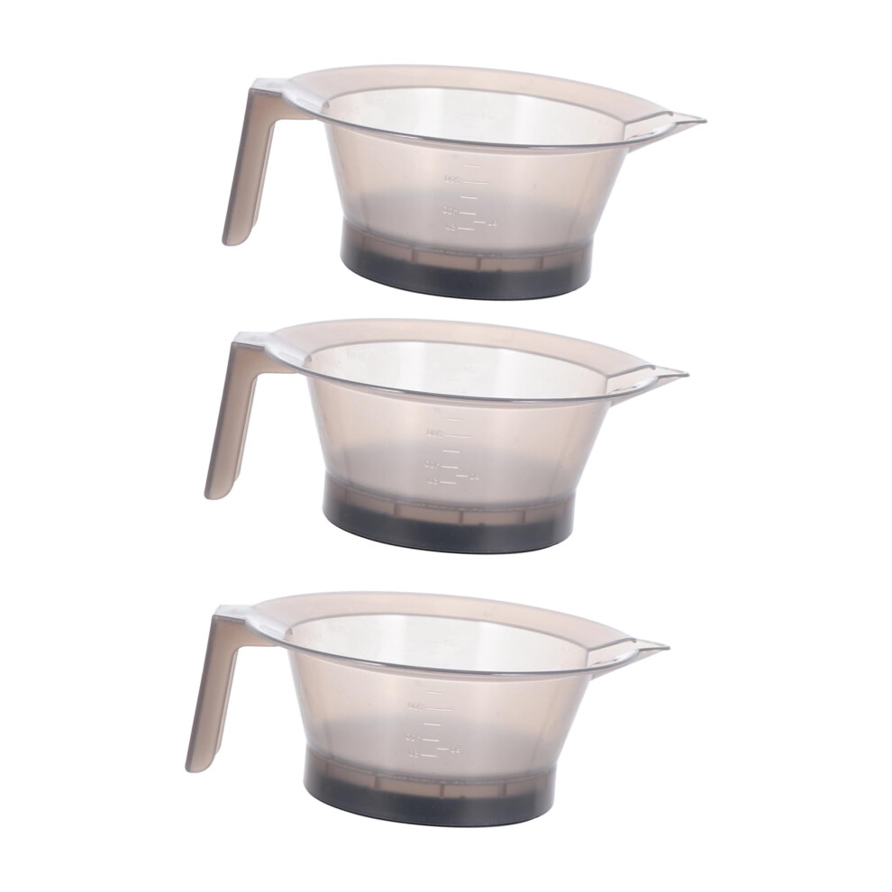 3pcs Hair Dye Mixing Bowl Set with Handle, Reusable Stackable Salon Hair Color Bowls for Precise Dye Mixing