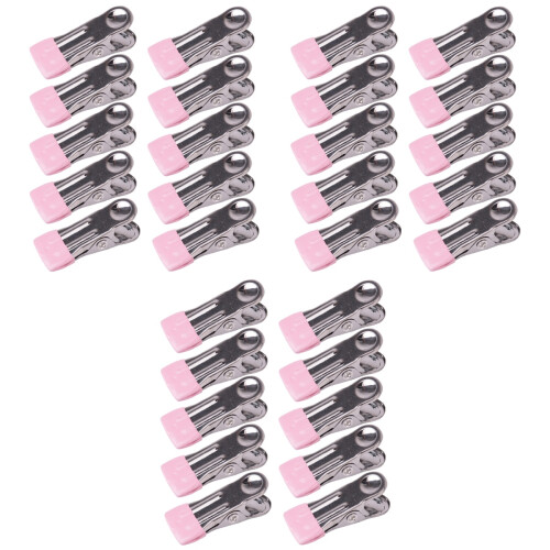 30St Multifunctionele Metalen Kledingclips Roze Antislip Winddicht 2