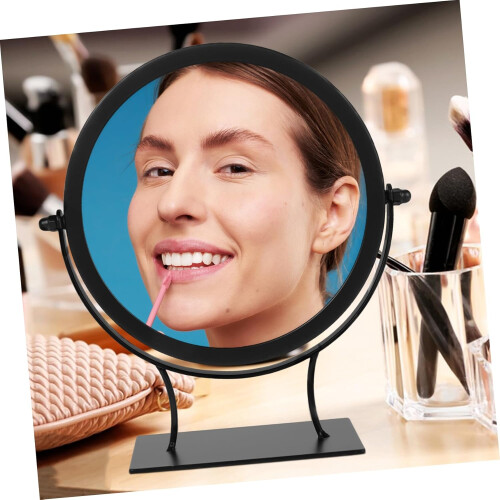 Vanity Mirror with Adjustable Angle and Durable Iron Frame for Bathroom Bedroom Desktop Use 2