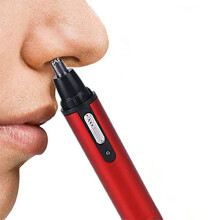 Nose Hair Trimmer with DualEdge Blades, Waterproof Ear and Eyebrow Trimmer for Men and Women Red