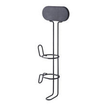 Wall Mounted Hair Tool Holder with Adhesive Mount, SpaceSaving Bathroom Organizer, Matte Black